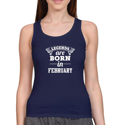 Legends are Born in February Women Tank Top-FunkyTeesClub
