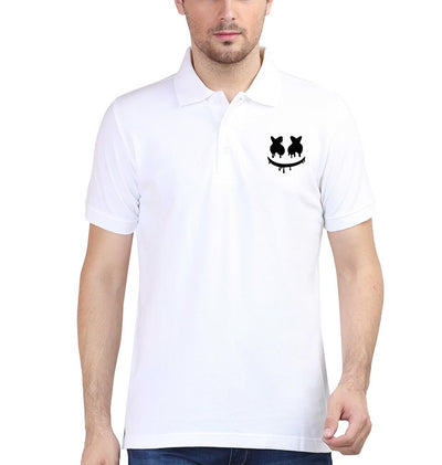 Marshmello Half Sleeves Polo T-shirt For Men -FunkyTeesClub