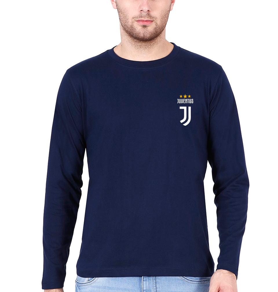 Juventus Logo Men Full Sleeves T-Shirts-FunkyTeesClub