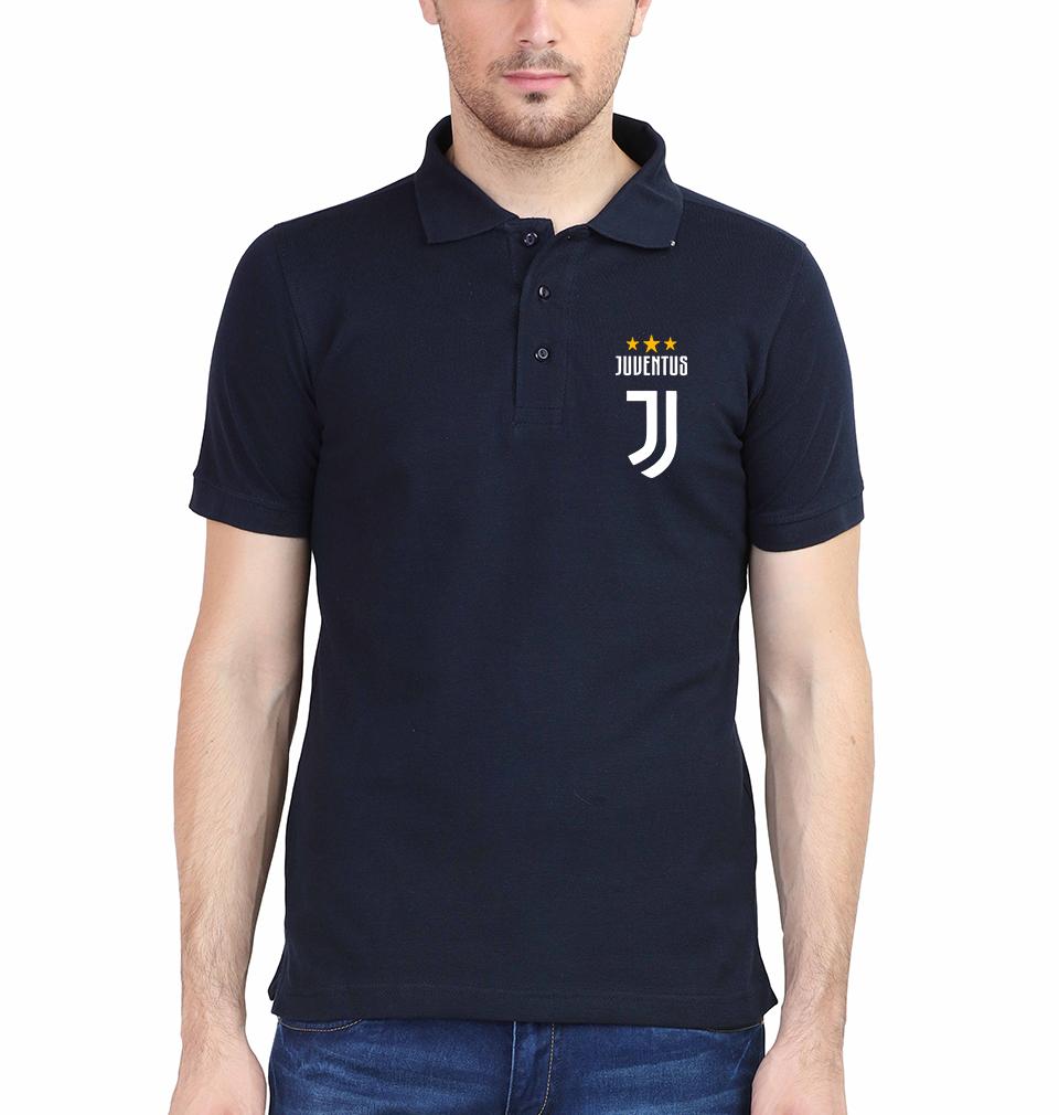 Juventus Logo Men Polo Half Sleeves T-Shirts-FunkyTeesClub