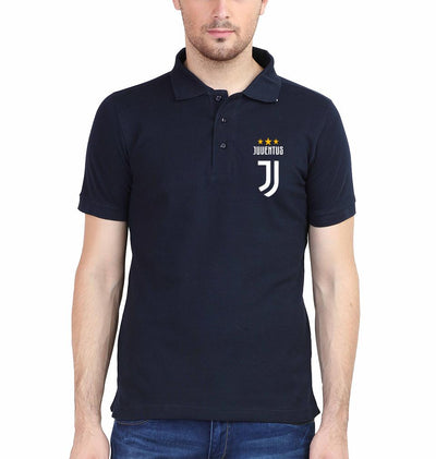 Juventus Logo Men Polo Half Sleeves T-Shirts-FunkyTeesClub