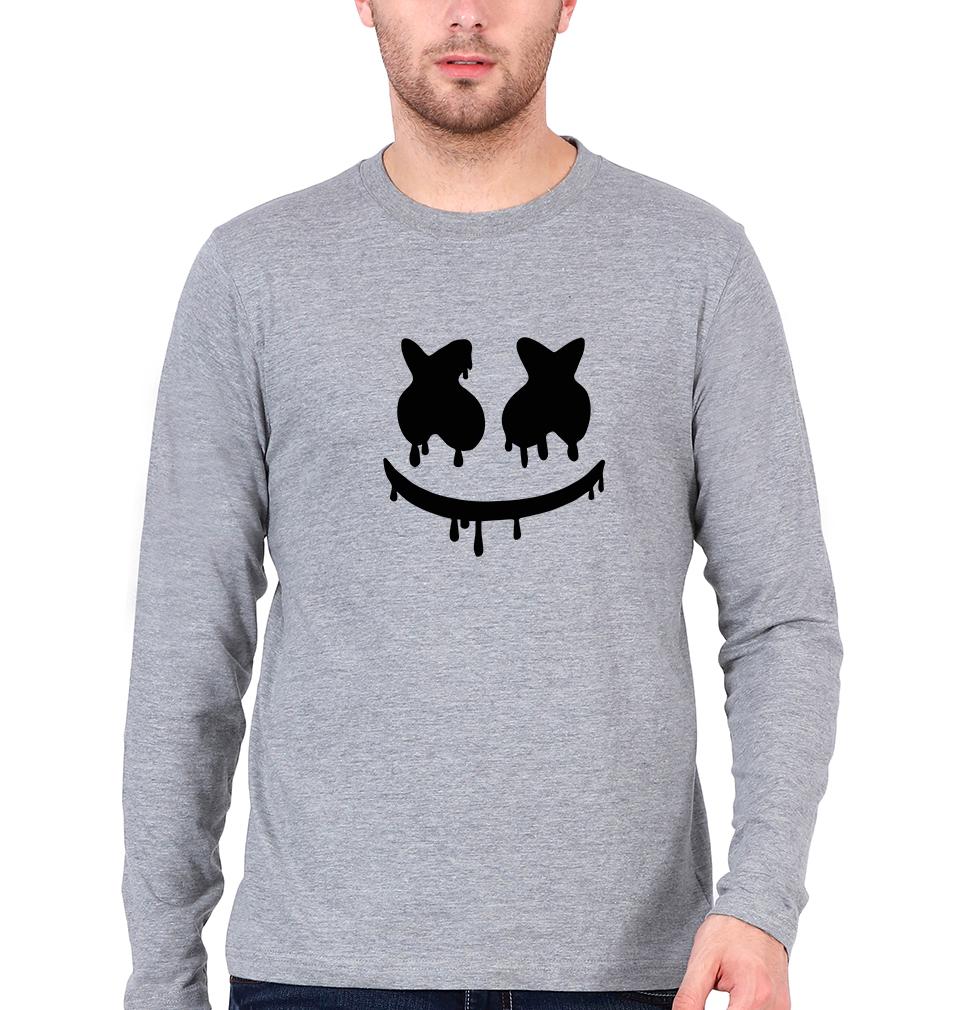 Marshmello Full Sleeves T-Shirt For Men-FunkyTeesClub