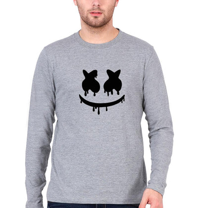 Marshmello Full Sleeves T-Shirt For Men-FunkyTeesClub