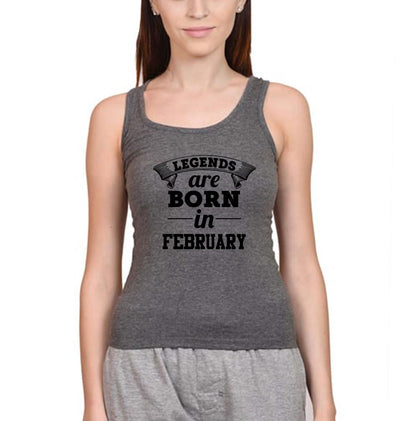 Legends are Born in February Women Tank Top-FunkyTeesClub