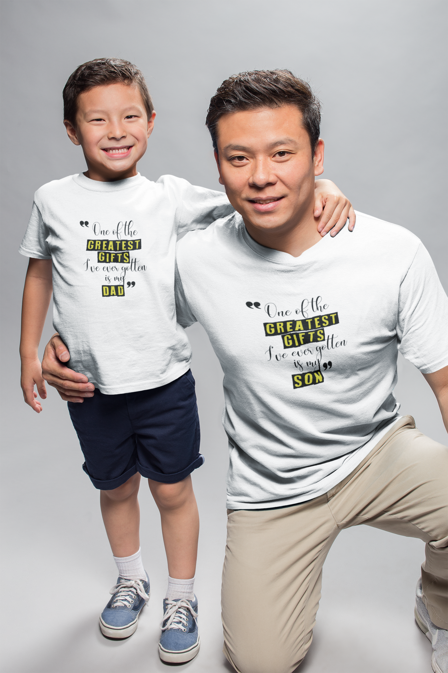 Greatest Gifts Father and Son White Matching T-Shirt- FunkyTeesClub