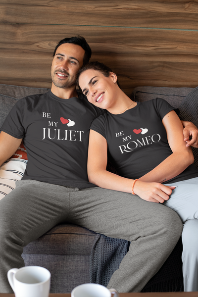 Be My Romeo Couple Half Sleeves T-Shirts -FunkyTeesClub