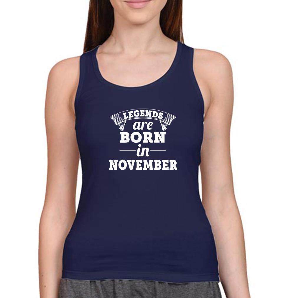 Legends are Born in November Women Tank Top-FunkyTeesClub