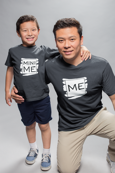 Me Father and Son Black Matching T-Shirt- FunkyTeesClub
