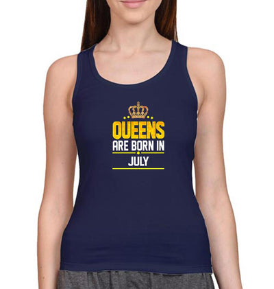 Queens Are Born In July Women Tank Top-FunkyTeesClub