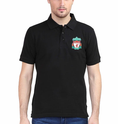 Liverpool Logo Men Polo Half Sleeves T-Shirts-FunkyTeesClub