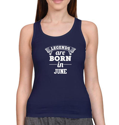 Legends are Born in June Women Tank Top-FunkyTeesClub