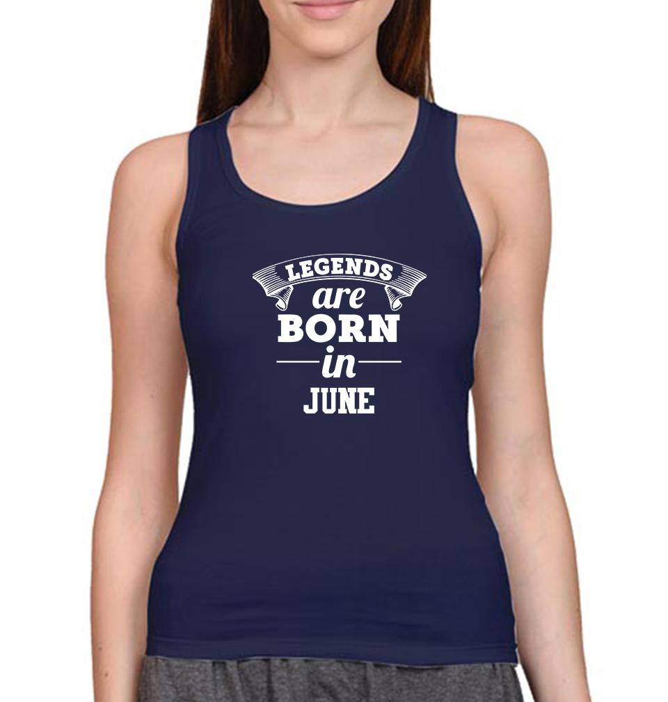 Legends are Born in June Women Tank Top-FunkyTeesClub