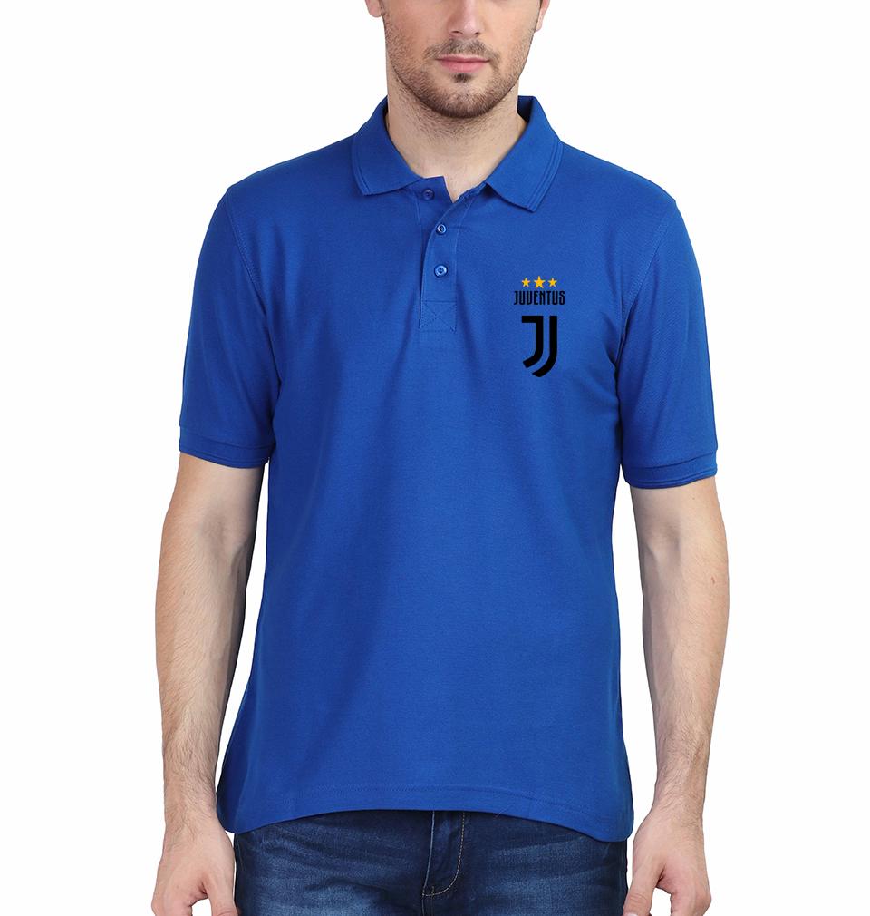 Juventus Logo Men Polo Half Sleeves T-Shirts-FunkyTeesClub