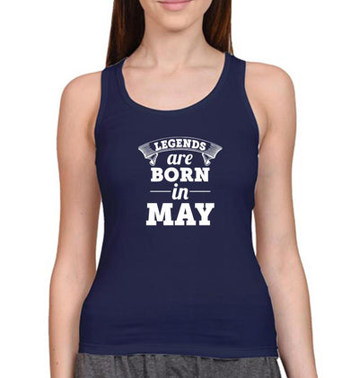 Legends are Born in May Women Tank Top-FunkyTeesClub