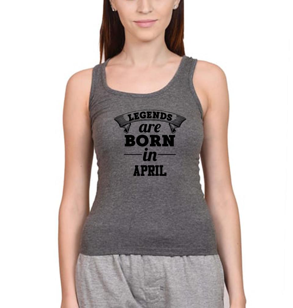 Legends are Born in April Women Tank Top-FunkyTeesClub