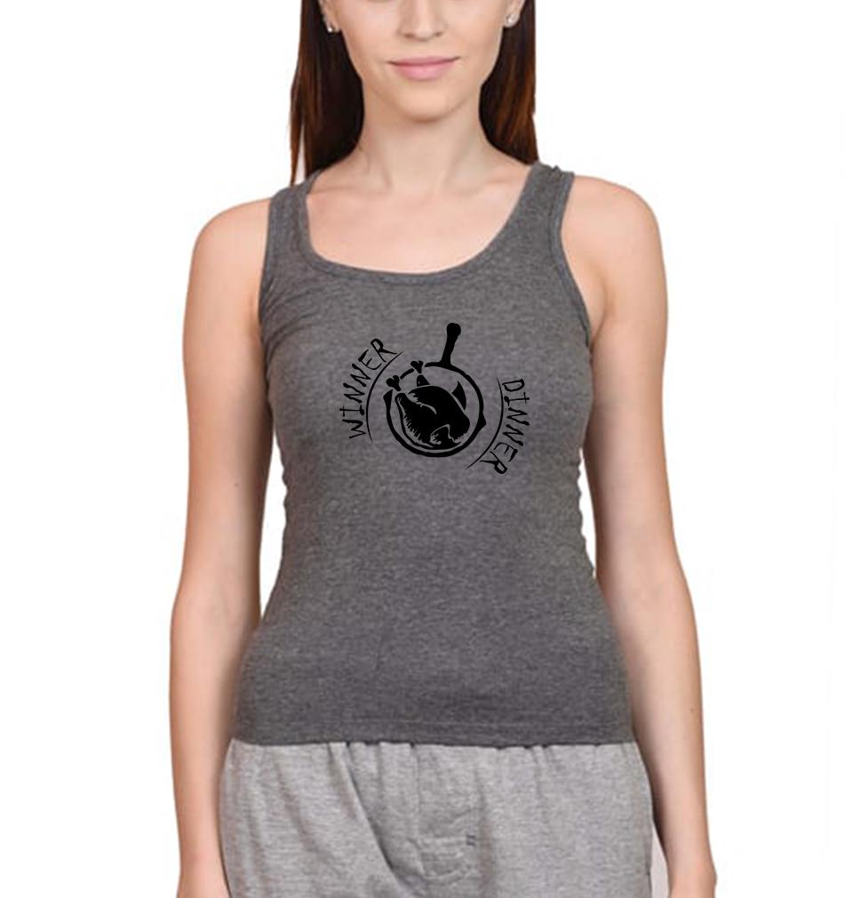 PUBG winner dinner Women Tank Top-FunkyTeesClub