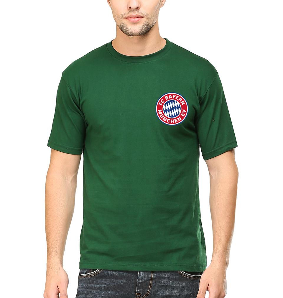 Bayern Munich Logo Men Half Sleeves T-Shirts-FunkyTeesClub