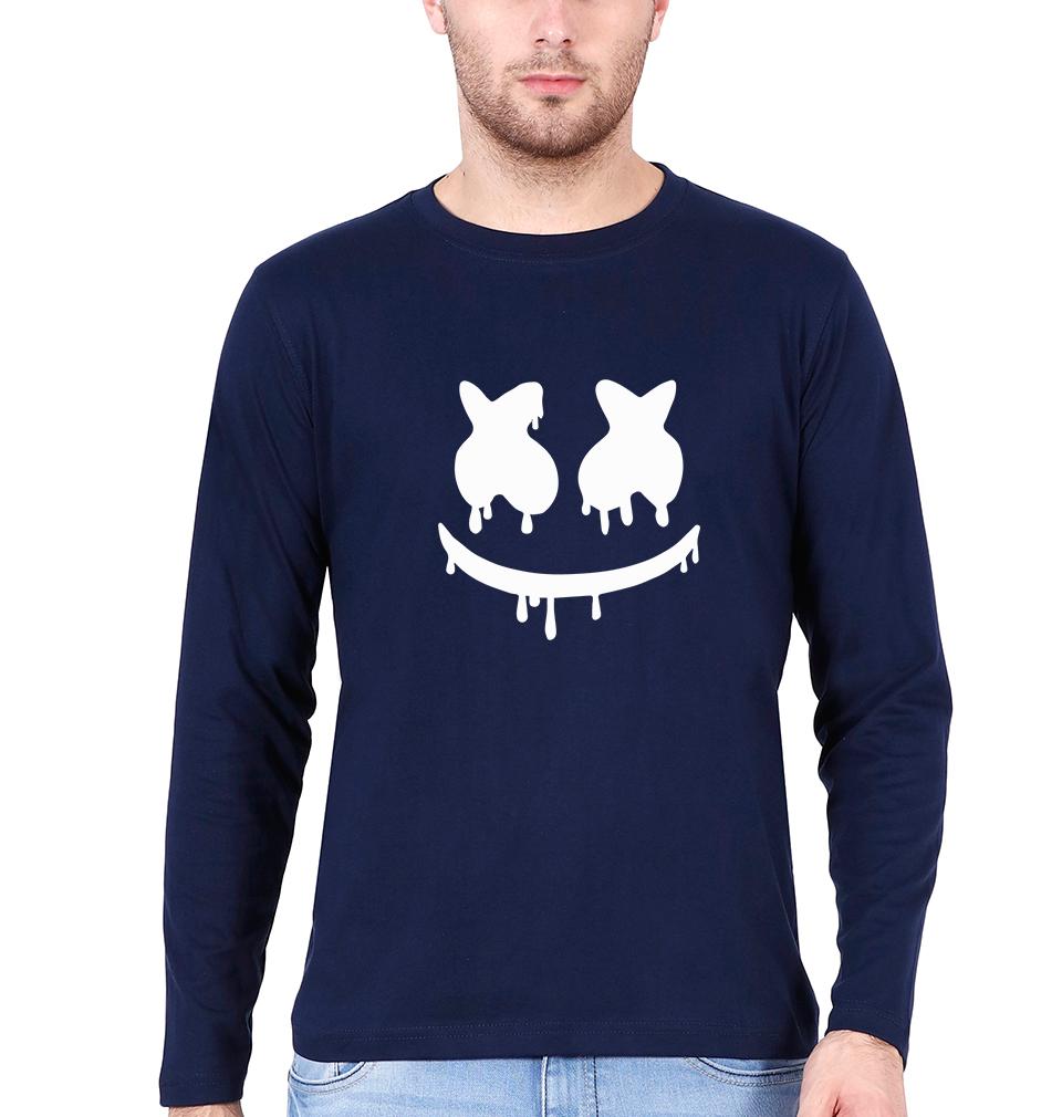 Marshmello Full Sleeves T-Shirt For Men-FunkyTeesClub