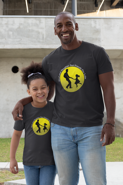 Dad And Daughter Best Friends Father and Daughter Black Matching T-Shirt- FunkyTeesClub