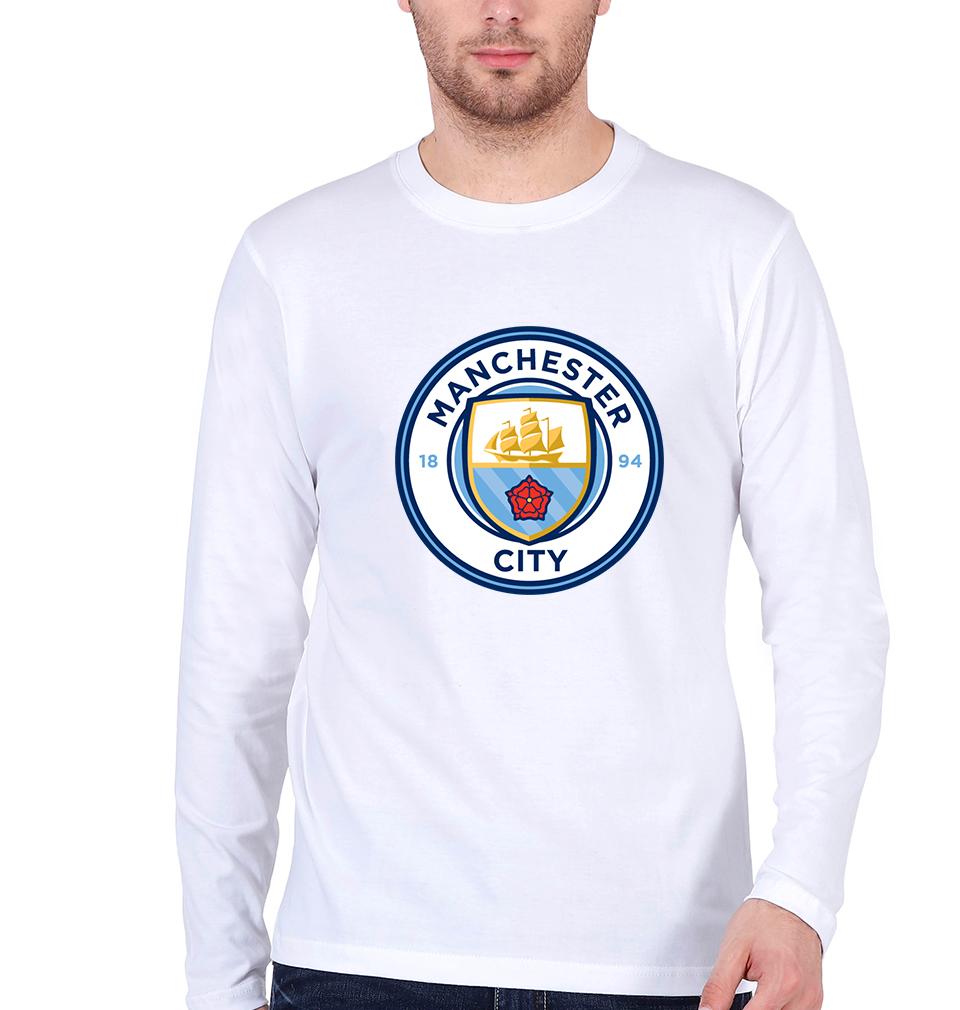 Manchester City Men Full Sleeves T-Shirts-FunkyTeesClub