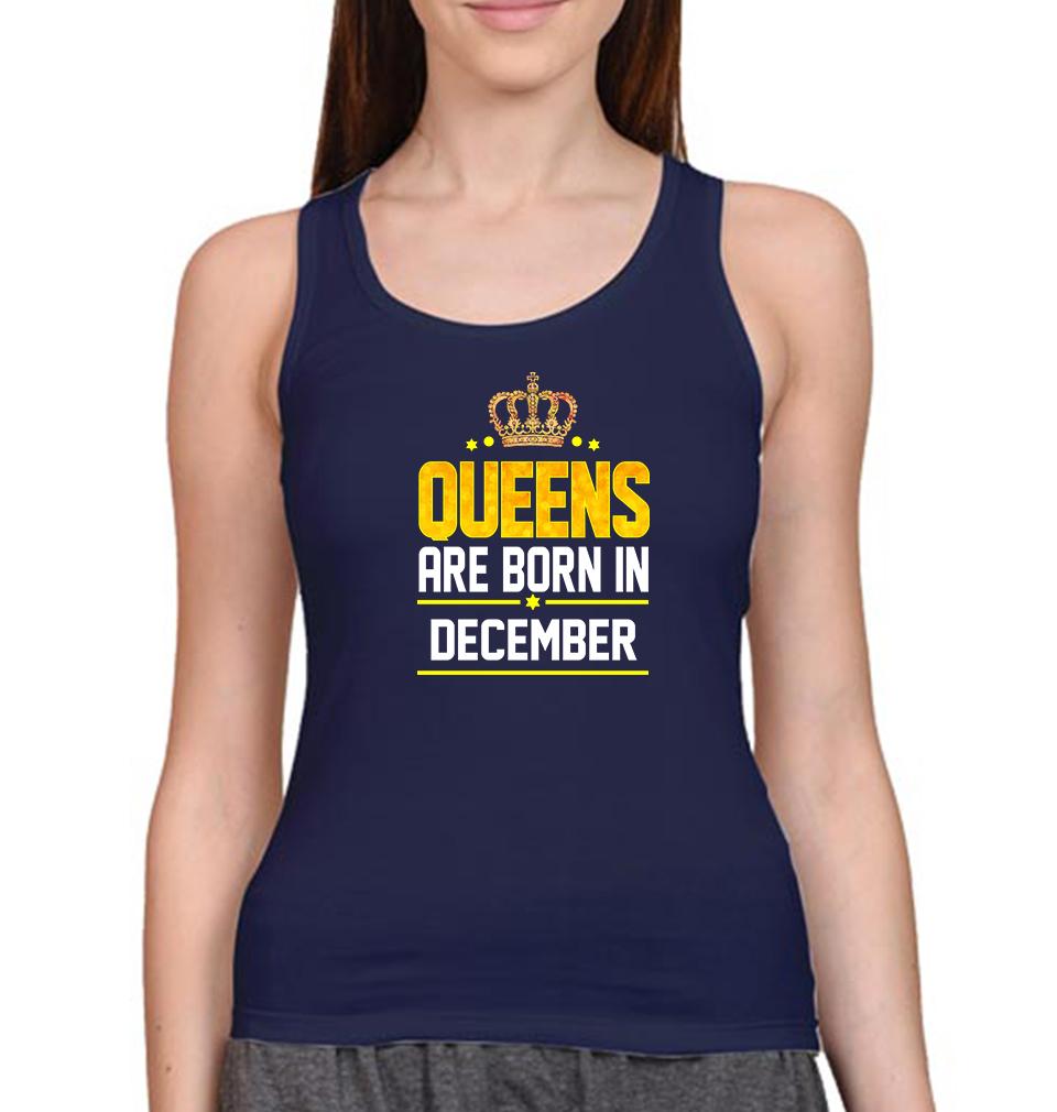 Queens Are Born In December Women Tank Top-FunkyTeesClub