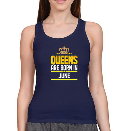 Queens Are Born In June Women Tank Top-FunkyTeesClub
