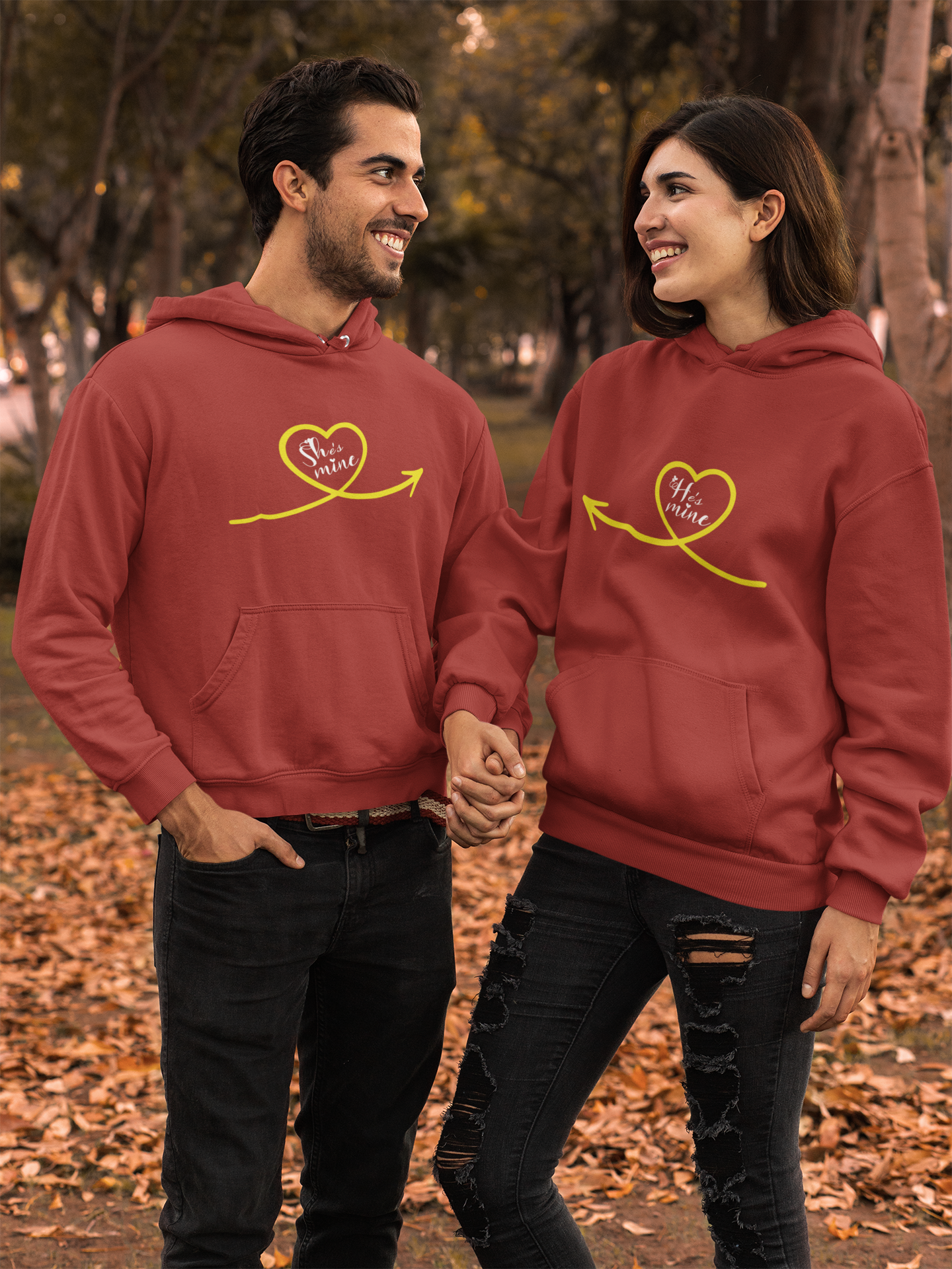 She Is Mine Couple Hoodie-FunkyTeesClub