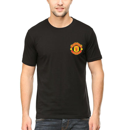 Manchester United Logo Men Half Sleeves T-Shirts-FunkyTeesClub