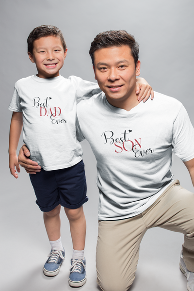 Best Son Ever Father and Son White Matching T-Shirt- FunkyTeesClub