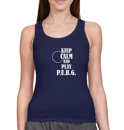 PUBG Keep Calm And Play Pubg Women Tank Top-FunkyTeesClub
