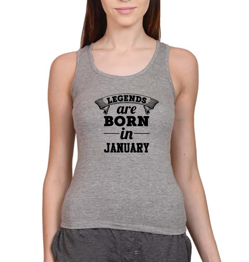 Legends are Born in January Women Tank Top-FunkyTeesClub