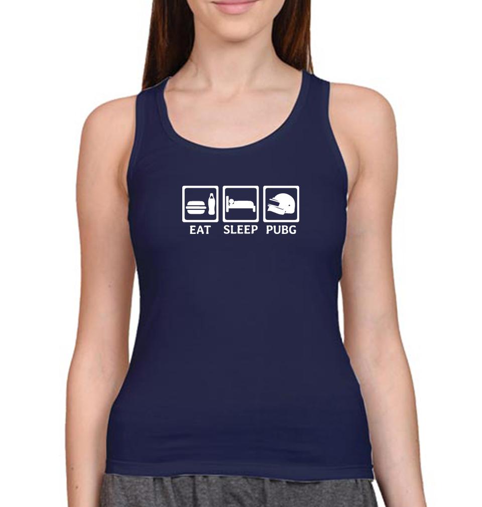 PUBG Eat Sleep Pubg Women Tank Top-FunkyTeesClub