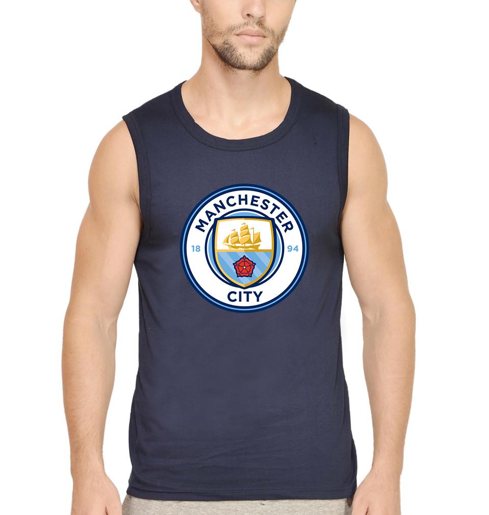 Manchester City Men Sleeveless T-Shirts-FunkyTeesClub