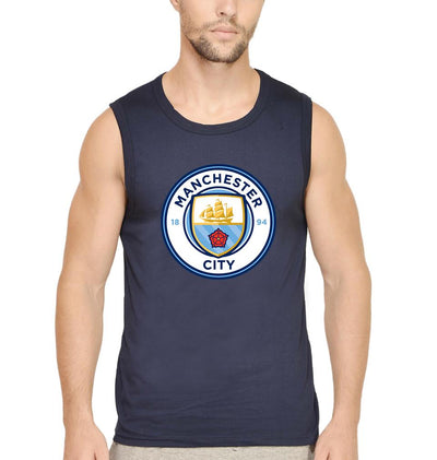 Manchester City Men Gym Vest-FunkyTeesClub