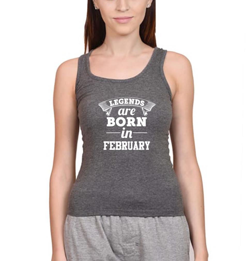 Legends are Born in February Women Tank Top-FunkyTeesClub