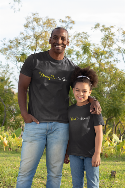 Dad Father and Daughter Black Matching T-Shirt- FunkyTeesClub