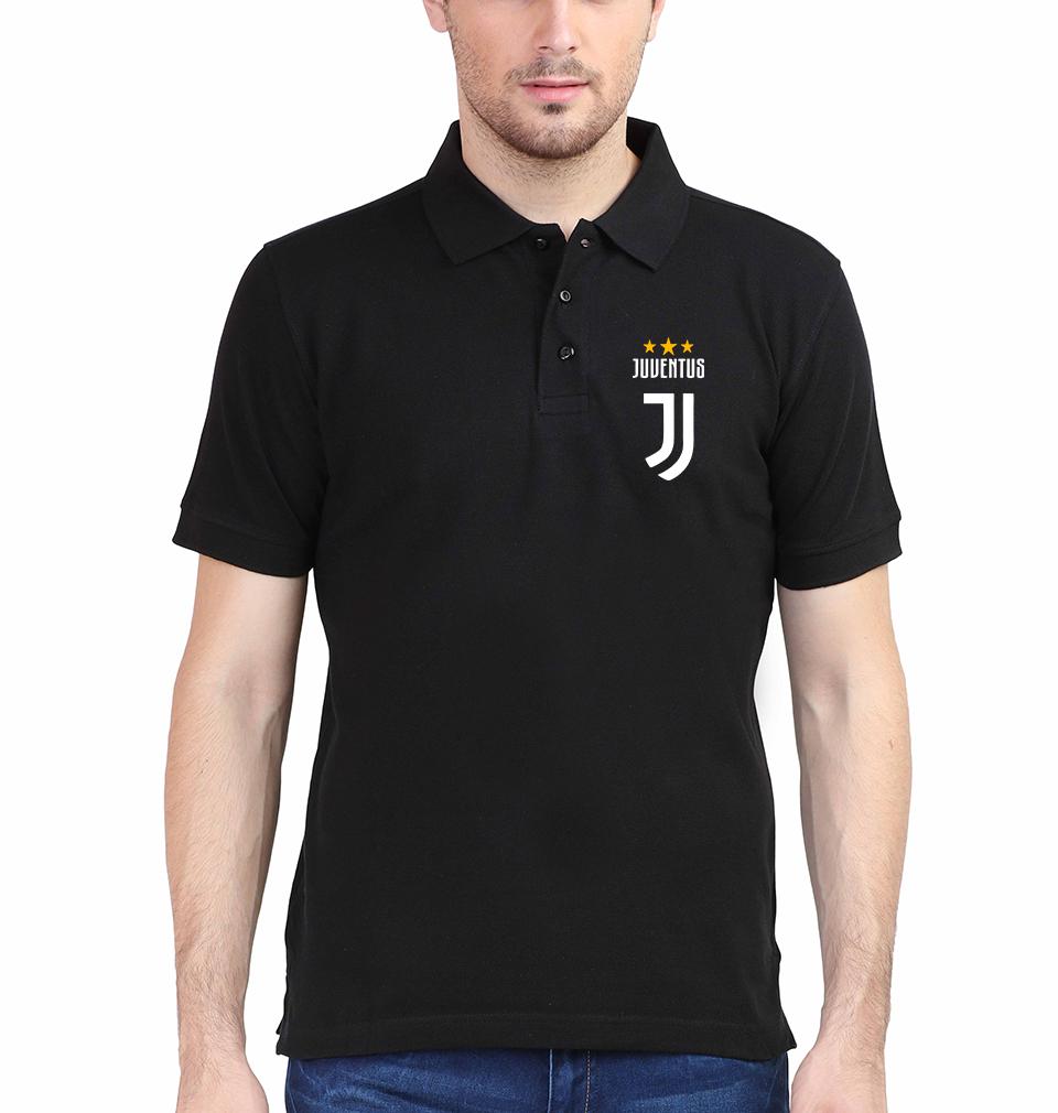 Juventus Logo Men Polo Half Sleeves T-Shirts-FunkyTeesClub