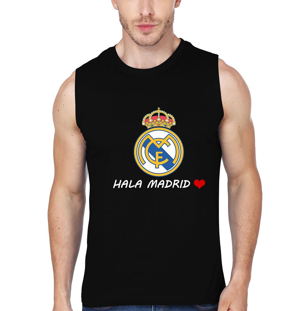 Hala Madrid Men Sleeveless T-Shirts-FunkyTeesClub
