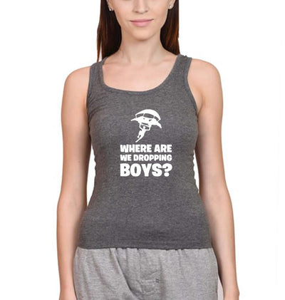 PUBG Where Are We Dropping Boys Women Tank Top-FunkyTeesClub