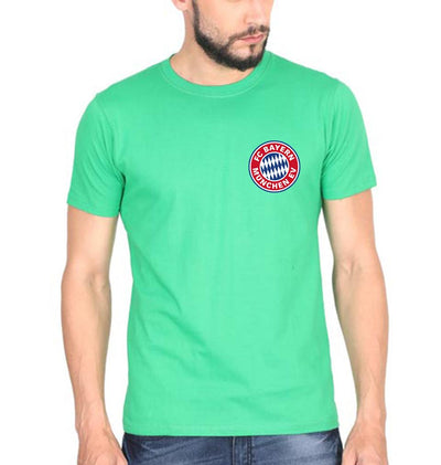 Bayern Munich Logo Men Half Sleeves T-Shirts-FunkyTeesClub