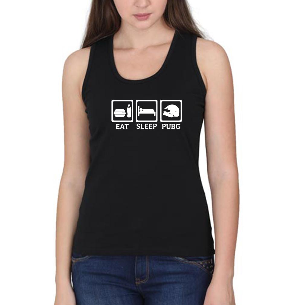 PUBG Eat Sleep Pubg Women Tank Top-FunkyTeesClub