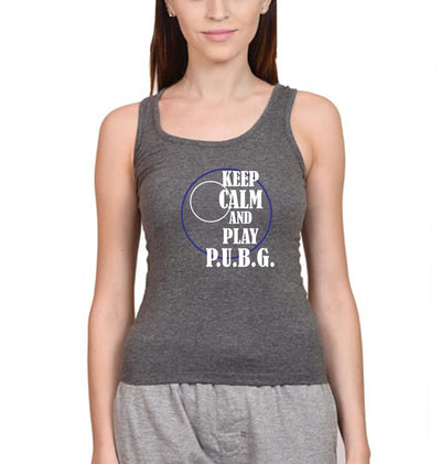 PUBG Keep Calm And Play Pubg Women Tank Top-FunkyTeesClub