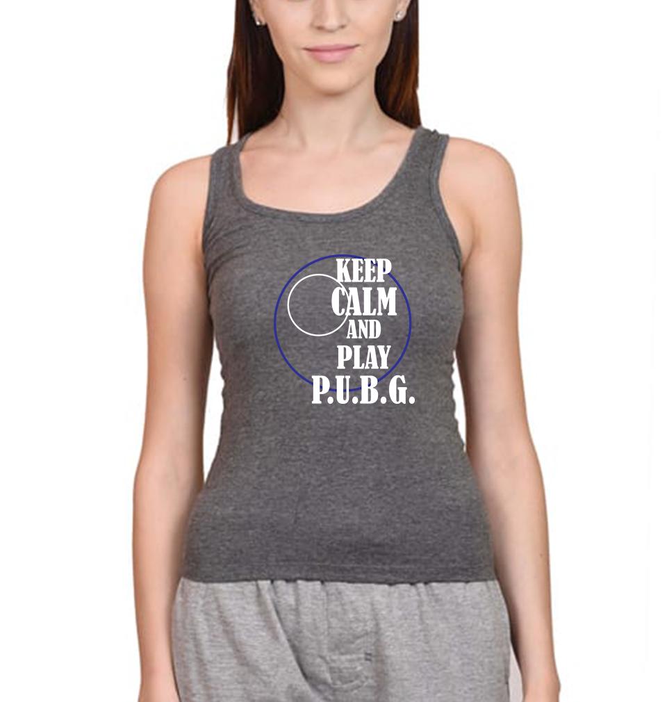 PUBG Keep Calm And Play Pubg Women Tank Top-FunkyTeesClub