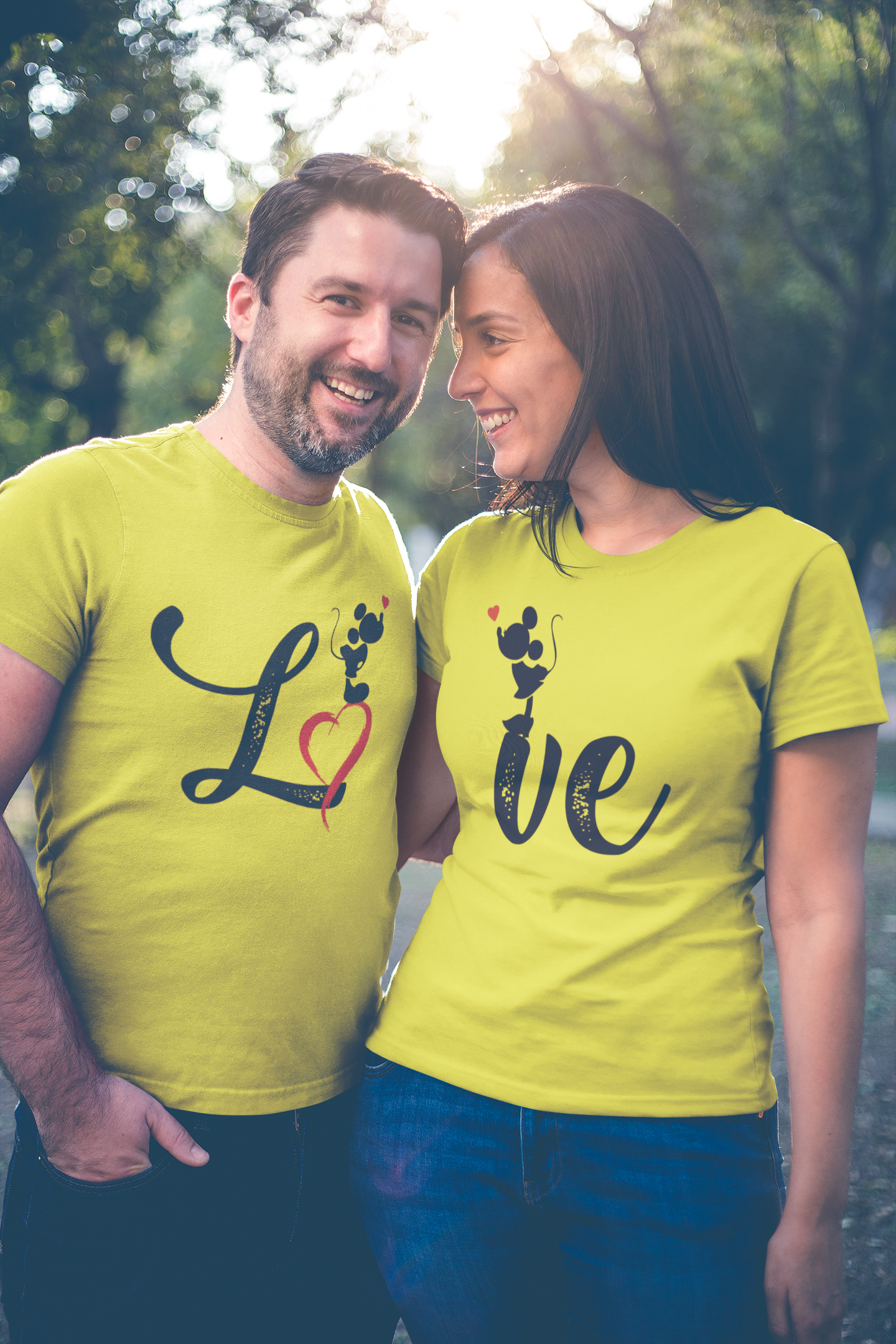 Love Couple Half Sleeves T-Shirts -FunkyTeesClub