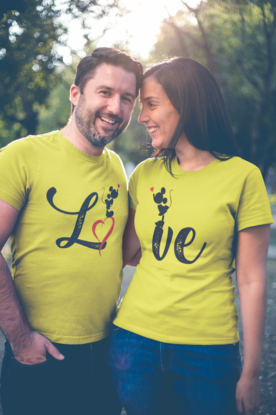 Love Couple Half Sleeves T-Shirts -FunkyTeesClub