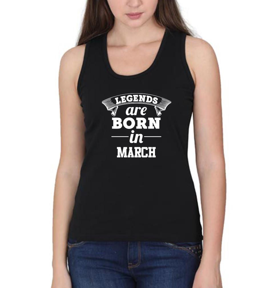 Legends are Born in March Women Tank Top-FunkyTeesClub