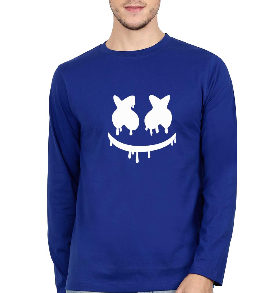 Marshmello Full Sleeves T-Shirt For Men-FunkyTeesClub