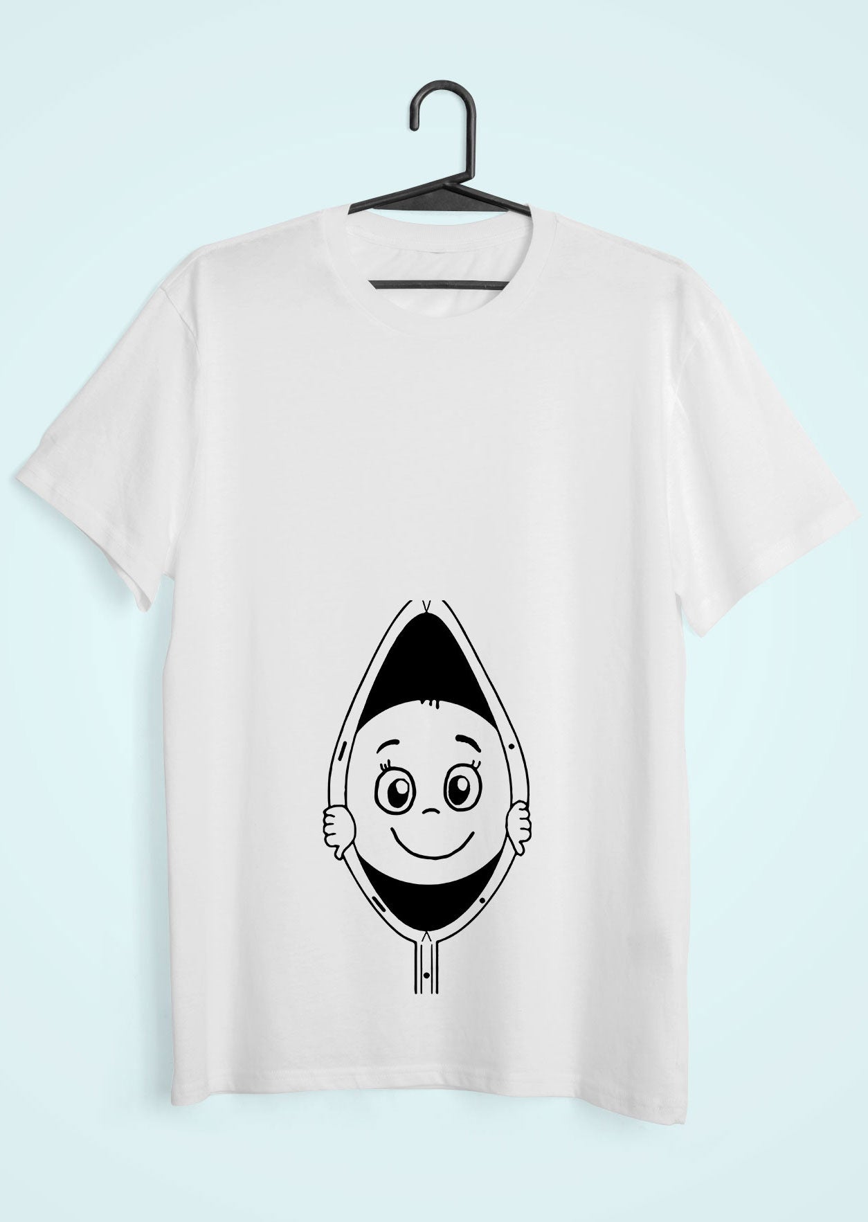 Peek A Boo Maternity Couple Half Sleeves T-Shirts -FunkyTeesClub