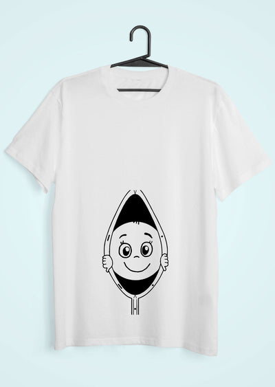 Peek A Boo Maternity Couple Half Sleeves T-Shirts -FunkyTeesClub