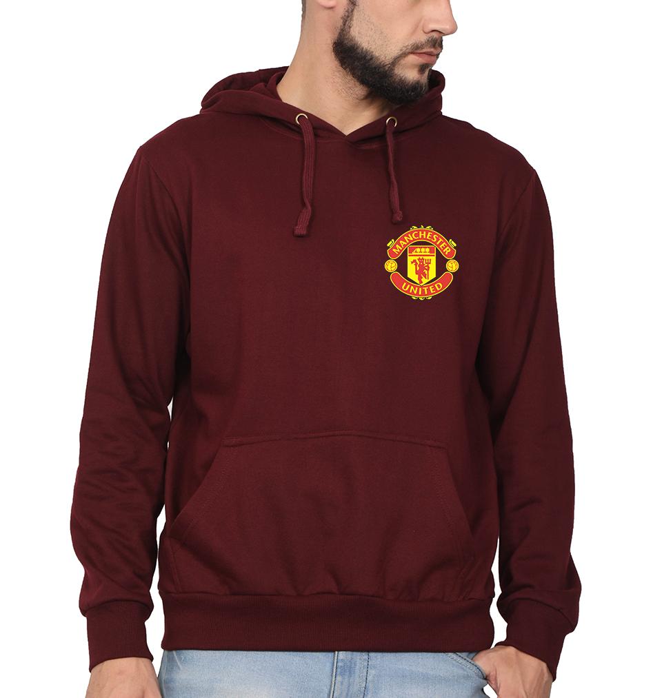 Manchester United Logo Men Hoodies-FunkyTeesClub
